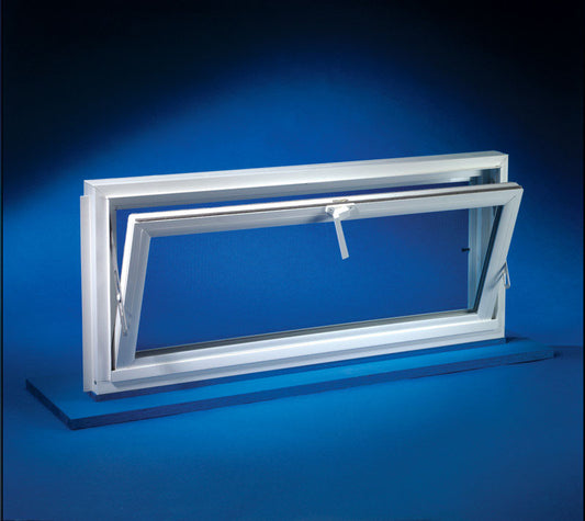 Duo-Corp Glass/Vinyl White Patriot Hopper Window 2-1/8 Thick x 22 W x 31.75 L in.