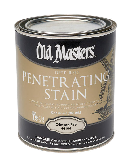 Old Masters Semi-Transparent Crimson Fire Oil-Based Penetrating Stain 1 qt