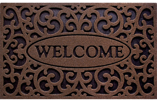 Apache At Home 963-1418F 18" X 30" Coffee Welcome Design  Mat                                                                                         