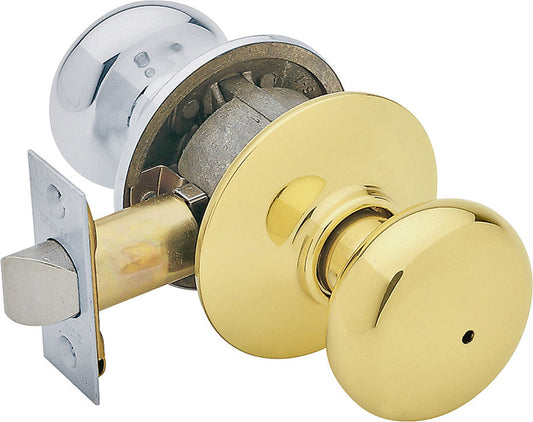 Schlage Plymouth Bright Brass/Bright Chrome Privacy Lock Right or Left Handed