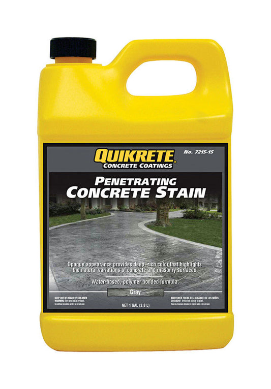 Quikrete Semi-Solid Gray Water-Based Penetrating Concrete Stain 1 gal. (Pack of 4)