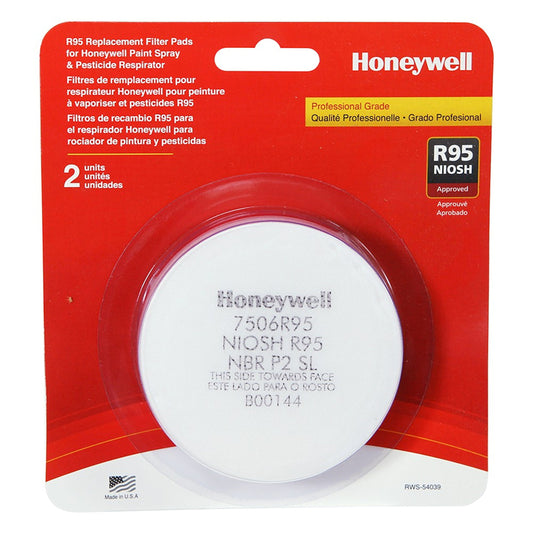 Honeywell R95 Paint Spray and Pesticide Respirator Cartridge Filter Replacement White 1 pc