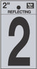Hy-Ko 1 in. Reflective Black Vinyl Number 2 Self-Adhesive 1 pc. (Pack of 10)