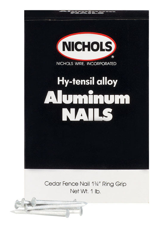 Nichols Wire  1-3/4 in. L Fence  Aluminum  Nail  Annular Ring Shank  Round  1 lb.