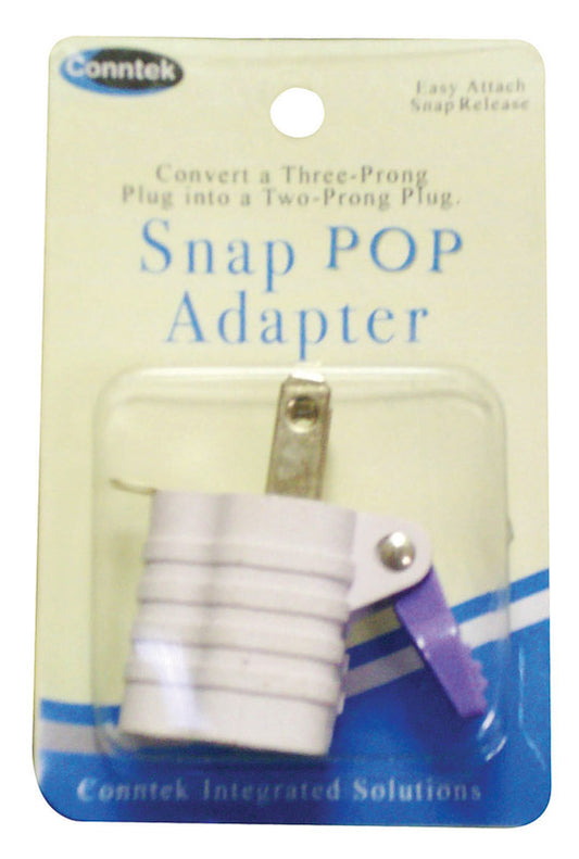 Conntek Snap Pop Grounded 1 outlets 3 To 2 Adapter