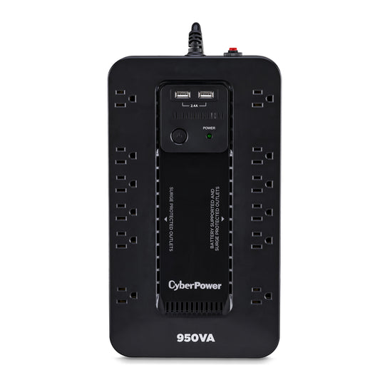 CyberPower 890 J 5 ft. L 12 outlets PC Battery Backup