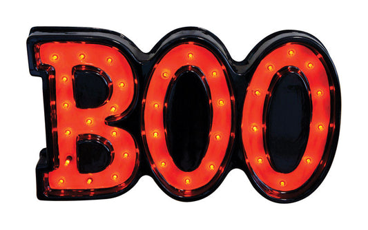 Sienna Boo Sign Halloween Decoration 20 in. W (Pack of 6)
