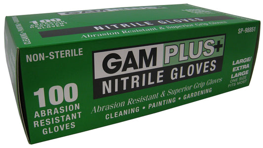 Gam SP98851 100 Pack Large/Extra-Large Nitrile Gloves                                                                                                 