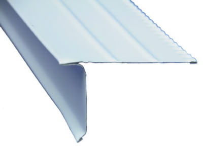 Drip Edge, Hemmed, White Aluminum, 2-5/16 x 1-7/16-In. x 10-Ft.