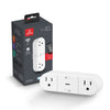 Globe 15 amps 125 volt Duplex White Electrical WiFi Outlet 1 pk