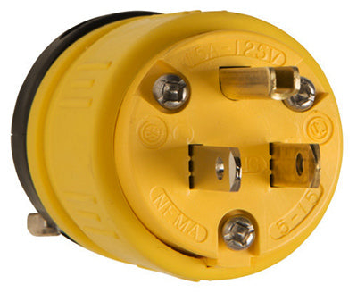 Rubber Plug, Yellow, 15-Amp, 125-Volt