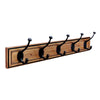 Amerock  27 in. L Pine/Zinc  Medium  5-Hook  Rack  1 pk