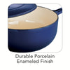 3 Qt Enameled Cast-Iron Series 1000 Covered Saucier - Gradated Cobalt