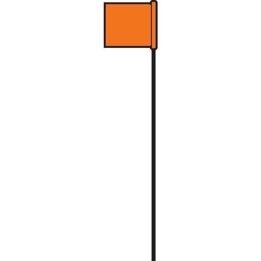 Hy-Ko SF-21/OG 21" Orange Marking Flag (Pack of 25)