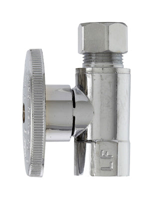 Straight Supply Stop Valve, Chrome, 3/8 x 3/8-In.