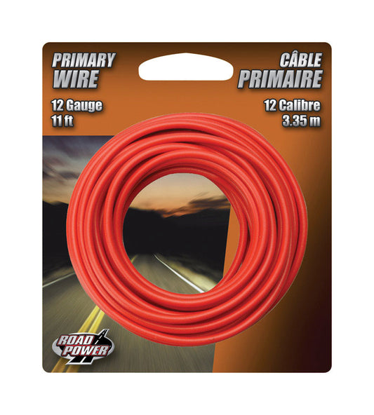 Coleman Cable  11 ft. 12 Ga. Primary Wire  Red