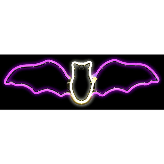 Gemmy  Light Glo Flashing Flying Bat  Lighted Halloween Decoration  7-1/2 in. H x 13-1/2 in. W 1 pk