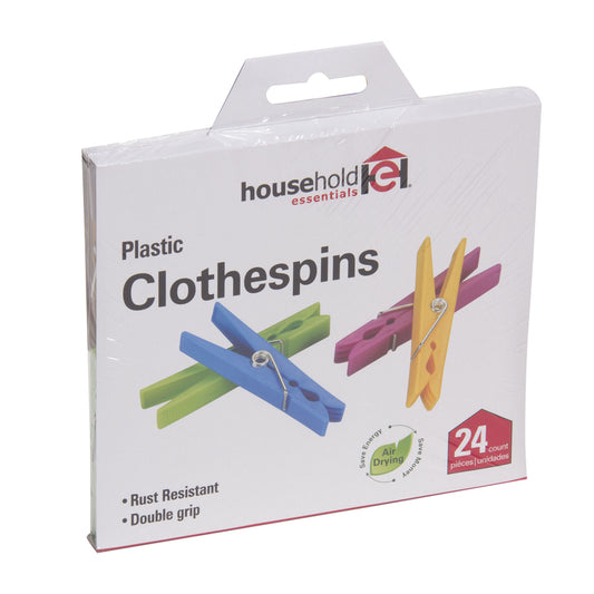 Household Essentials 0.5 in. Plastic Clothes Pins