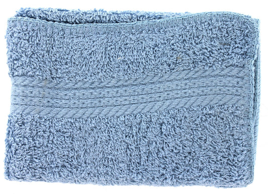 J & M Home Fashions 8632 13 X 13 Smoke Blue Provence Washcloth (Pack of 3)