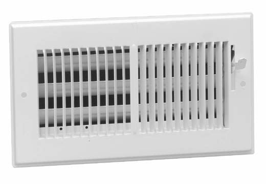 American Metal Products 356W14X4 14" X 4" White Steel Wall Diffusers 1/3" Grille Bar                                                                  