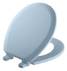 Mayfair  Never Loosens  Round  Blue  Molded Wood  Toilet Seat