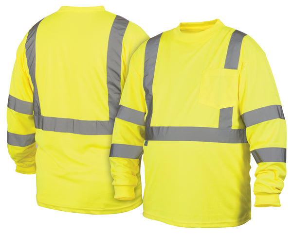 Camiseta de manga larga de seguridad Pyramex Rlts3110x4 4x Lime