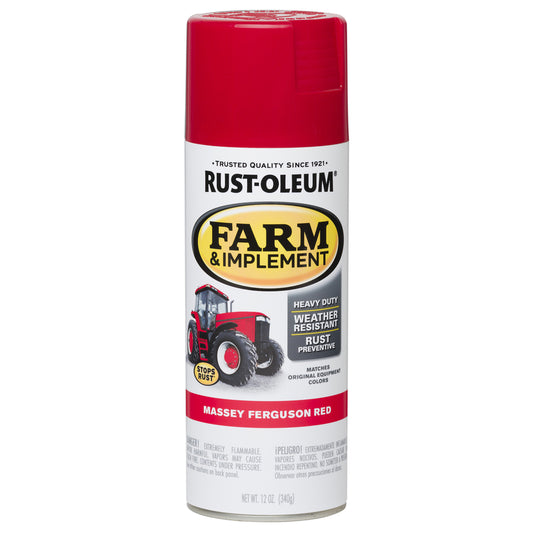 Rust-Oleum Specialty Indoor and Outdoor Gloss Massey Ferguson Red Farm & Implement 12 oz (Pack of 6).
