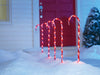 Sienna Plastic Outdoor Ground Mount Plug-In 50-Lighted Candy Canes Pathway Decor 26 H in.