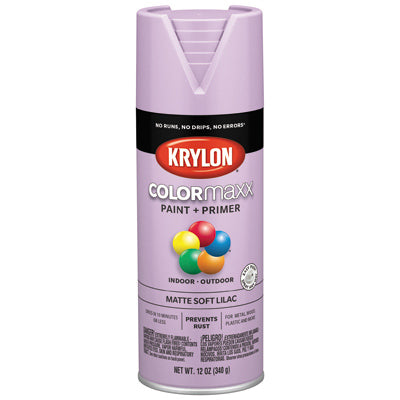 COLORmaxx Spray Paint, Soft Lilac, Matte, 12-oz.