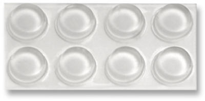 Ook 50660 1/2" Clear Round Bumpers (Pack of 12)