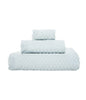 LINIM 3-Pcs Towel with Fringing on Edges 100% Cotton; Bath, Hand, Washcloth Blue