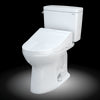 TOTO® Drake® WASHLET®+ Two-Piece Elongated 1.28 GPF Universal Height TORNADO FLUSH® Toilet with C5 Bidet Seat, Cotton White - MW7763084CEFG#01