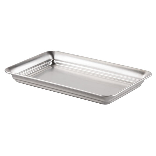 iDesign Silver Stainless Steel Bathroom Tray