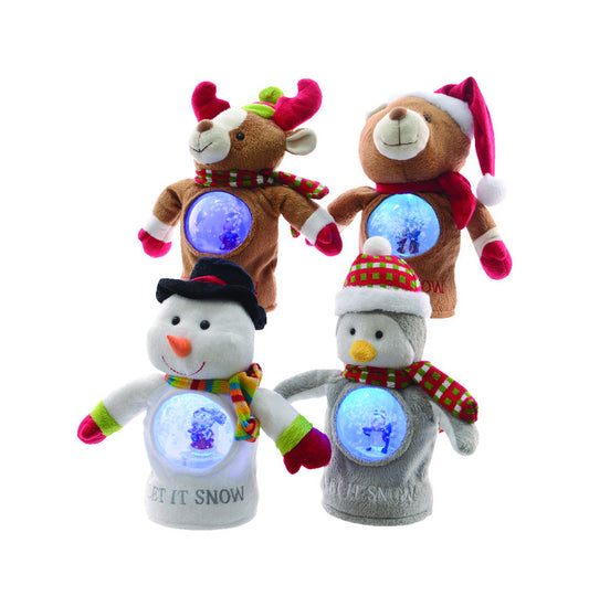 Decoris  Charaters with Snowglobe Belly  Christmas Decoration (Pack of 8)