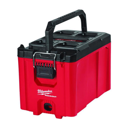 Milwaukee  PACKOUT  16.2 in. Compact  Tool Box  10 in. W x 13 in. H Black/Red
