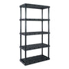 Gracious Living Knect-A-Shelf Black Resin 750 lbs. Capacity Shelving Unit 72 H x 36 W x 18 D in.