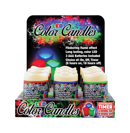 Magic Seasons Battery Candles LED Color Candle Plastic 1 pk (Pack of 9)