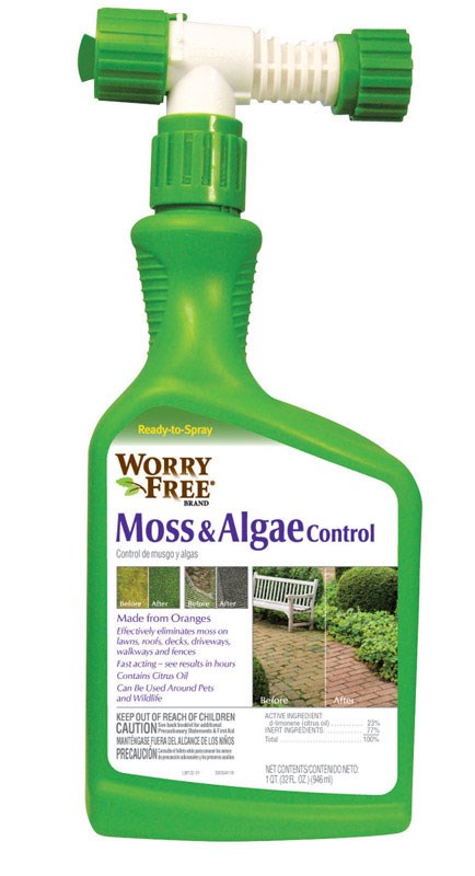 Worry Free Moss And Algae Control 2000 Sq. Ft. Rtu 1 Qt