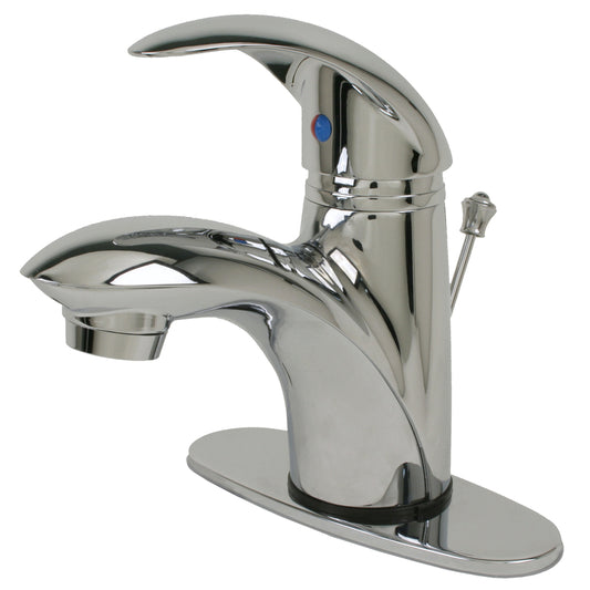 Ultra Faucets Chrome Single-Handle Bathroom Sink Faucet 4 in.