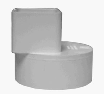 PVC Pipe Offset Flush Fit Downspout Adapter, 2 x 3 x 4-In.