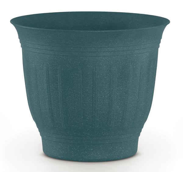 Jardinera de resina de madera con forma de columnata, color verde bosque, 15,5 cm, Cln16-54 de Bloem Llc