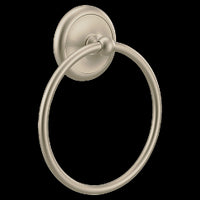 SATIN NICKEL TOWEL RING