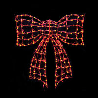 Celebrations  Bow  LED Christmas Decoration  Red  Metal  1 each