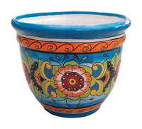 Avera Products  Talavera  14 in. H x 12 in. W x 12 in. D Ceramic  Talavera  Planter  Multicolored