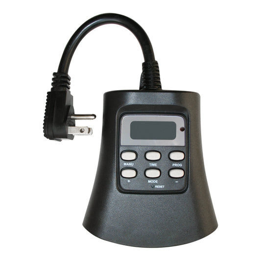 Westek Black 1800W 15A 125V 3-Outlet Digital Photocell Timer