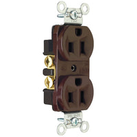 Duplex Recepticacle Outlet, Construction Grade, Brown, 15A, 125V