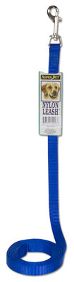 2-Ply Basic Nylon Dog Leash, Blue, 1-In. x 6-Ft.