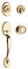 Kwikset SmartKey Chelsea/Cameron Polished Brass Entry Handleset KW1 1-3/4 in.