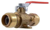 Ball Valve With Drain, 3/4 x 3/4-In.