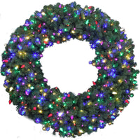 Celebrations  Prelit Green  LED Decorated Wreath  60 in. Dia. Multi-Colored